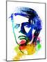 David Bowie Watercolor-Nelly Glenn-Mounted Art Print