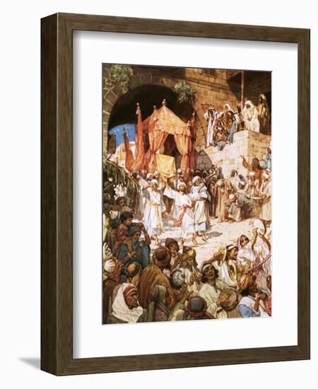 David Bringing Ark into Jerusalem-William Brassey Hole-Framed Premium Giclee Print