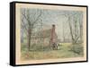 David Burns's Cottage and the Washington Monument, Washington D.C., 1892-Walter Paris-Framed Stretched Canvas