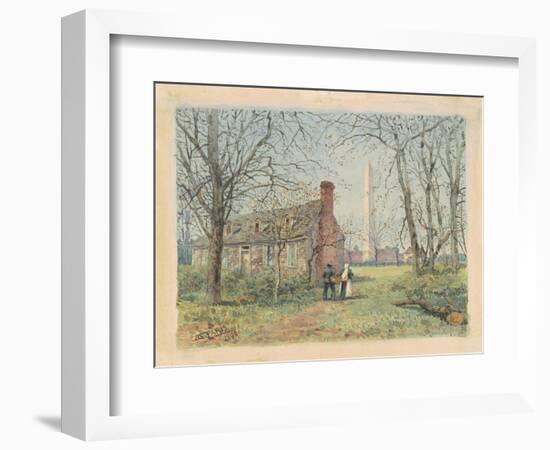 David Burns's Cottage and the Washington Monument, Washington D.C., 1892-Walter Paris-Framed Giclee Print