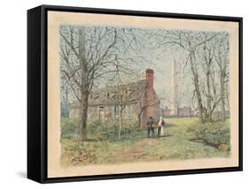 David Burns's Cottage and the Washington Monument, Washington D.C., 1892-Walter Paris-Framed Stretched Canvas