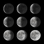 Set of Moon Phases for New, Half, and Full-David Carillet-Mounted Photographic Print
