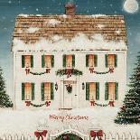 Merry Lil House Sq Merry Christmas-David Carter Brown-Art Print