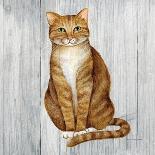 Country Kitty III on Wood-David Cater Brown-Art Print