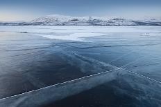 A Frozen Lake, So Clear its Possible to See Through the Ice, Near Absiko, Sweden-David Clapp-Photographic Print