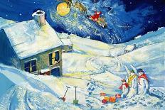 Snowmen Waving to Santa, 1995-David Cooke-Giclee Print