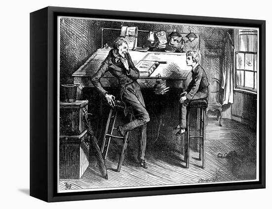 David Copperfield and Uriah Heep, 1912-Frederick Barnard-Framed Stretched Canvas