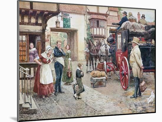 David Copperfield Goes to School-Fortunino Matania-Mounted Giclee Print