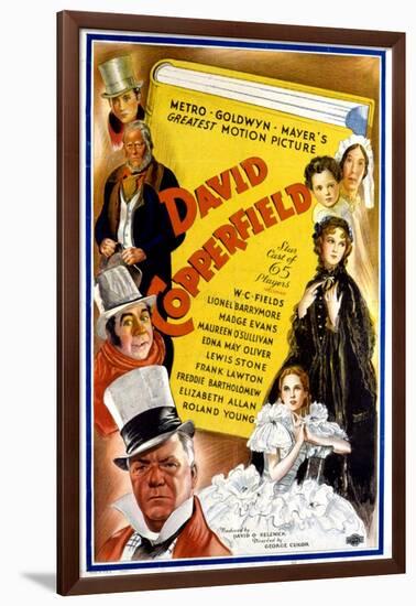 David Copperfield, W.C. Fields, Freddie Bartholomew, 1935-null-Framed Art Print