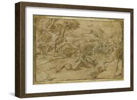 David coupant la tête de Goliath-Raffaello Sanzio-Framed Giclee Print