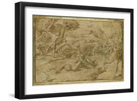 David coupant la tête de Goliath-Raffaello Sanzio-Framed Giclee Print