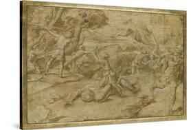 David coupant la tête de Goliath-Raffaello Sanzio-Stretched Canvas