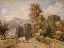 The Peat Gatherers near Bettws Y Coed, North Wales watercolor-David Cox-Giclee Print