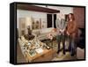 David Crosby Standing with Father Floyd in Father's House-John Olson-Framed Stretched Canvas