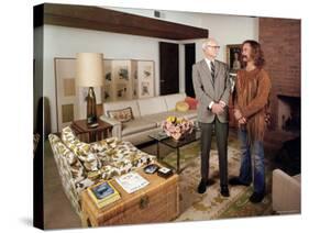 David Crosby Standing with Father Floyd in Father's House-John Olson-Stretched Canvas