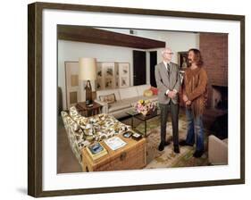 David Crosby Standing with Father Floyd in Father's House-John Olson-Framed Premium Photographic Print