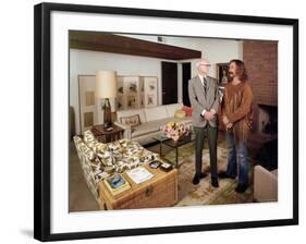 David Crosby Standing with Father Floyd in Father's House-John Olson-Framed Premium Photographic Print