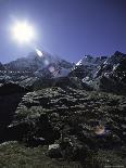 Climbers Hiking Through Small Mountain Village, Nepal-David D'angelo-Photographic Print