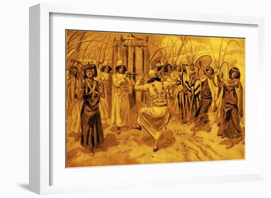 David dancing before the ark by Tissot - Bible-James Jacques Joseph Tissot-Framed Giclee Print