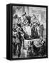 David declaring God 's promise to Solomon - Bible-English School-Framed Stretched Canvas