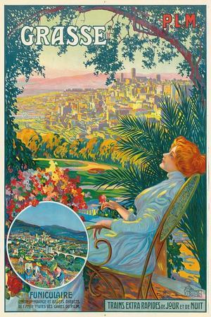 Ein Werbeplakt für Grasse. Ca. 1910