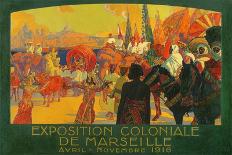 Poster Advertising the Exposition Internationale d'Electricite at Marseille, 1908-David Dellepiane-Giclee Print