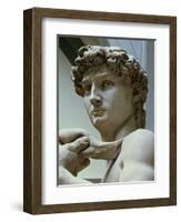 David, Detail of the Head, 1504-Michelangelo Buonarroti-Framed Giclee Print