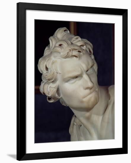 David, Detail of the Head, 1623-23-Giovanni Lorenzo Bernini-Framed Giclee Print