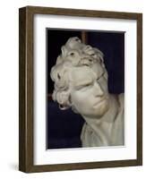 David, Detail of the Head, 1623-23-Giovanni Lorenzo Bernini-Framed Giclee Print