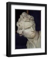 David, Detail of the Head, 1623-23-Giovanni Lorenzo Bernini-Framed Giclee Print