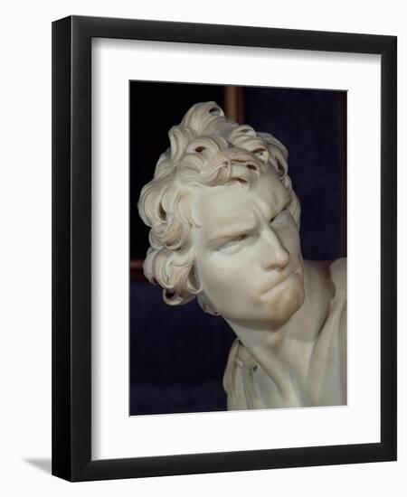 David, Detail of the Head, 1623-23-Giovanni Lorenzo Bernini-Framed Giclee Print