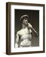 David, Detail-Michelangelo Buonarroti-Framed Giclee Print