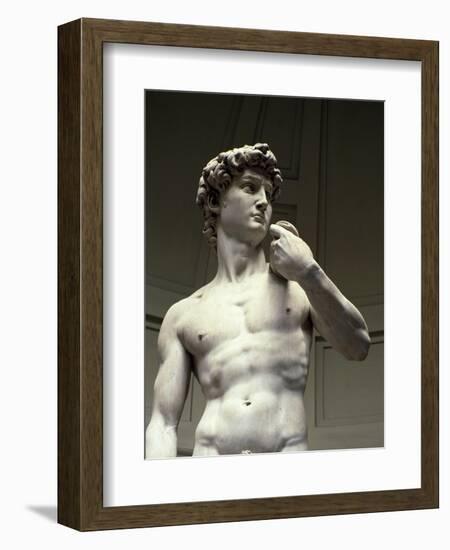 David, Detail-Michelangelo Buonarroti-Framed Giclee Print