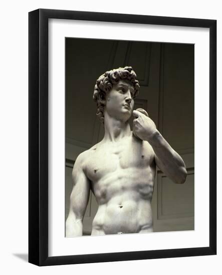 David, Detail-Michelangelo Buonarroti-Framed Giclee Print