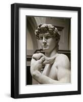 David, Detail-Michelangelo Buonarroti-Framed Giclee Print