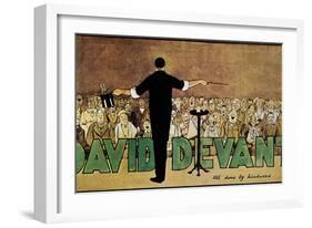 David Devant: Poster c1910-John Hassall-Framed Giclee Print