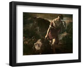 David Dragging Goliath's Head-Giovanni Lanfranco-Framed Giclee Print