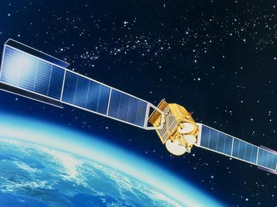Artwork of the Telecom 1A Communications Satellite