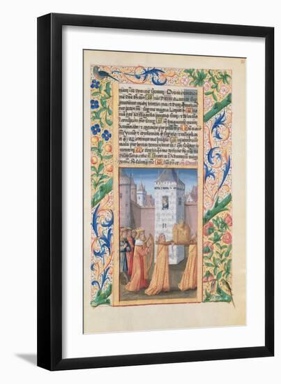 David Escorting the Ark of the Covenant to Jerusalem, 1469-Jean Colombe-Framed Giclee Print