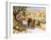 David, Fleeing from Jerusalem, Is Cursed by Shimei-William Brassey Hole-Framed Giclee Print