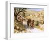 David, Fleeing from Jerusalem, Is Cursed by Shimei-William Brassey Hole-Framed Giclee Print