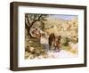 David, Fleeing from Jerusalem, Is Cursed by Shimei-William Brassey Hole-Framed Premium Giclee Print