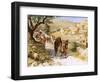 David, Fleeing from Jerusalem, Is Cursed by Shimei-William Brassey Hole-Framed Premium Giclee Print