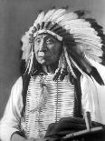 Red Cloud, Dakota Chief, Wearing a Headdress, 1880s-David Frances Barry-Photographic Print