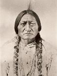 Red Cloud, Dakota Chief, Wearing a Headdress, 1880s-David Frances Barry-Photographic Print