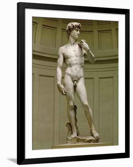 David: Frontal View-Michelangelo Buonarroti-Framed Giclee Print