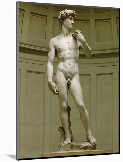 David: Frontal View-Michelangelo Buonarroti-Mounted Giclee Print