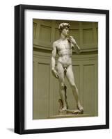 David: Frontal View-Michelangelo Buonarroti-Framed Giclee Print