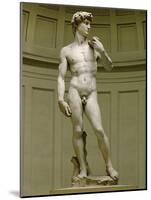 David: Frontal View-Michelangelo Buonarroti-Mounted Giclee Print