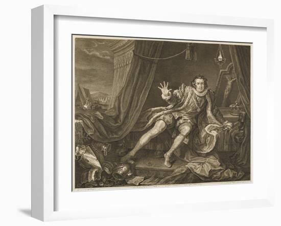 David Garrick in the Character of Richard III-William Hogarth-Framed Art Print